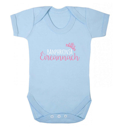 Banphrionsa eireannach baby vest pale blue 18-24 months
