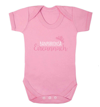 Banphrionsa eireannach baby vest pale pink 18-24 months