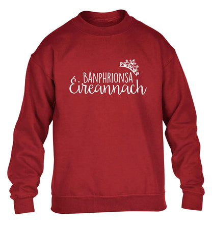 Banphrionsa eireannach children's grey sweater 12-13 Years