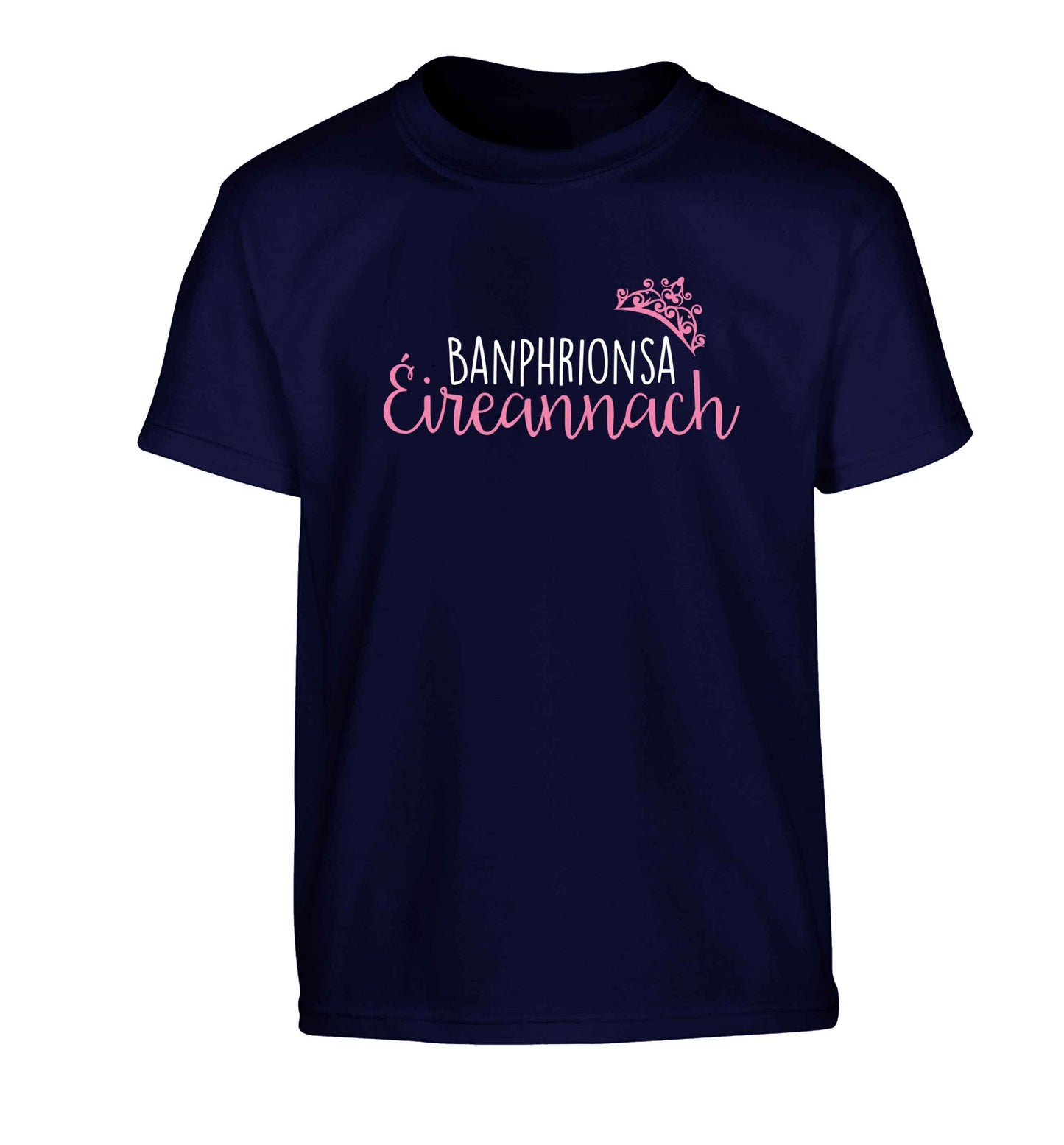 Banphrionsa eireannach Children's navy Tshirt 12-13 Years