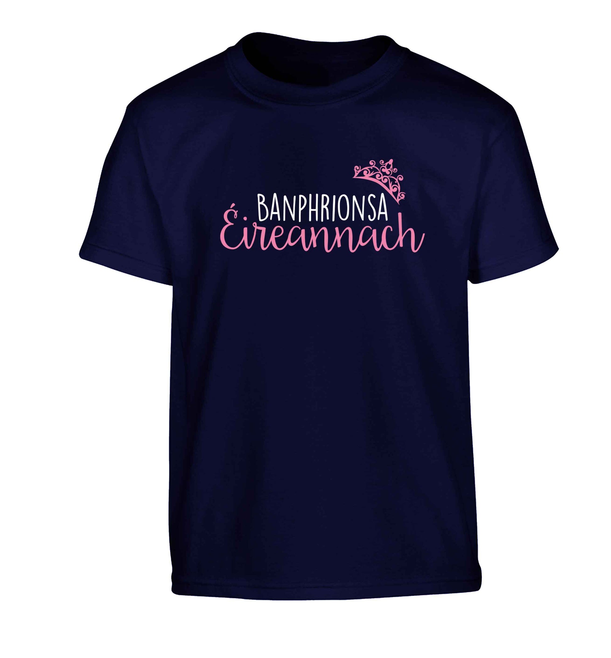 Banphrionsa eireannach Children's navy Tshirt 12-13 Years