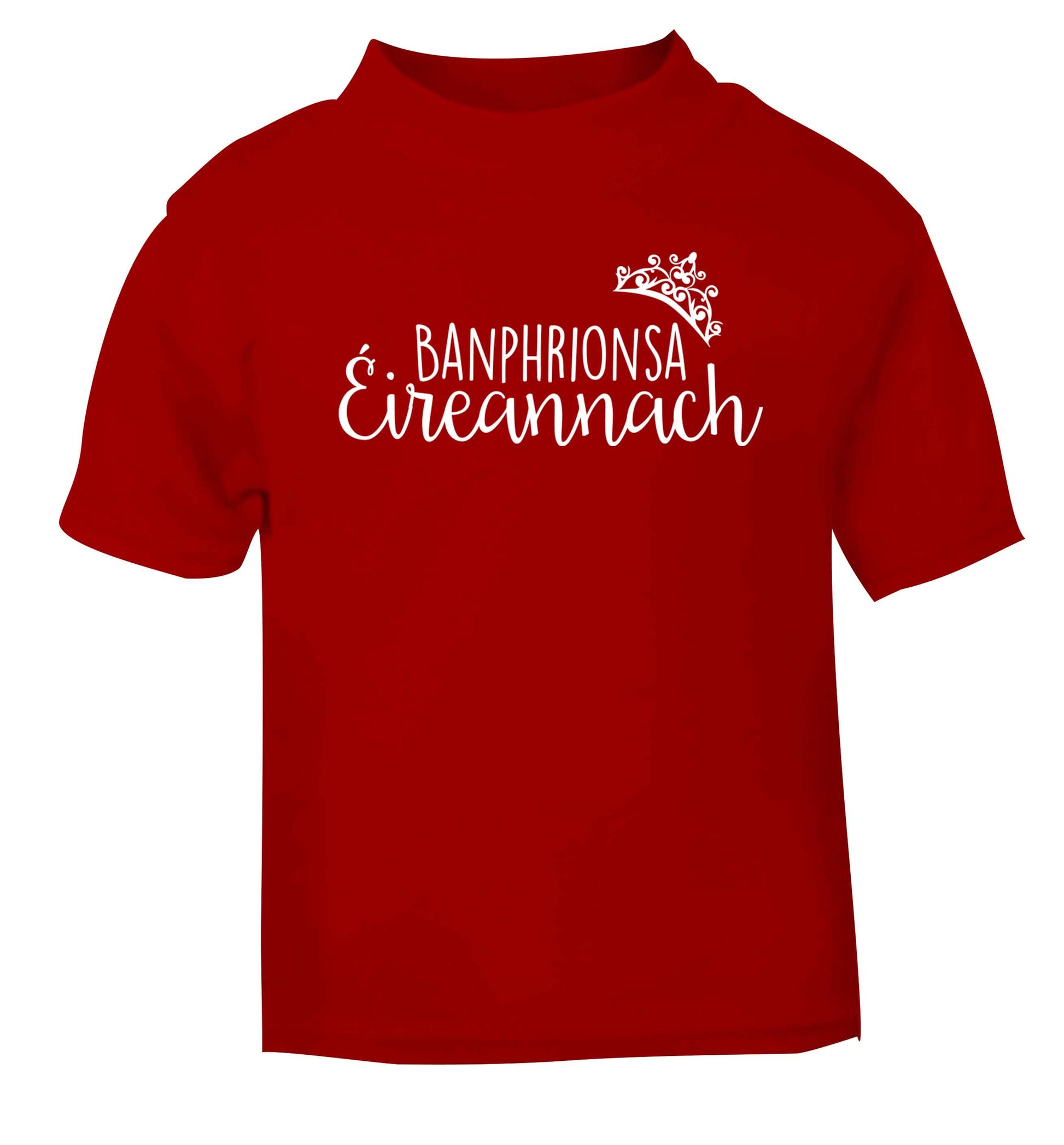 Banphrionsa eireannach red baby toddler Tshirt 2 Years