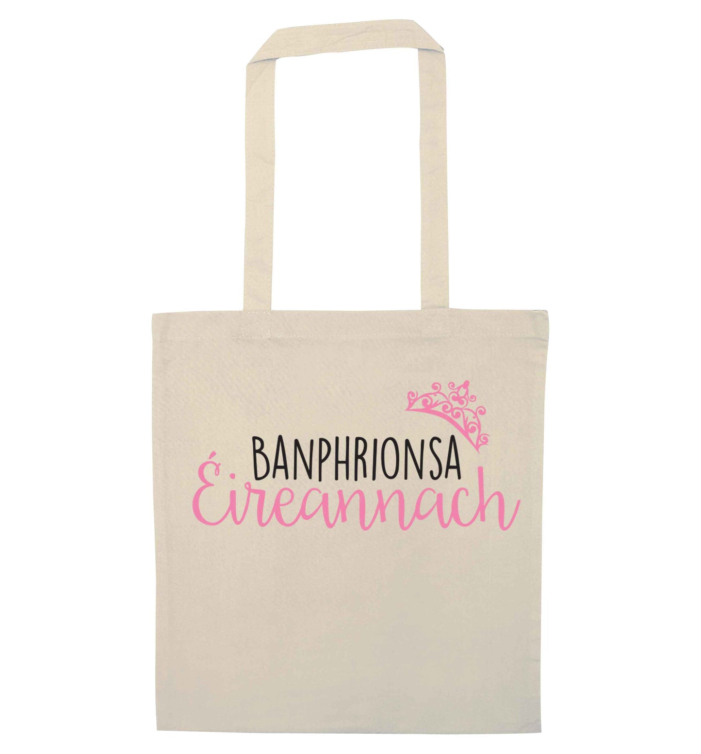 Banphrionsa eireannach natural tote bag