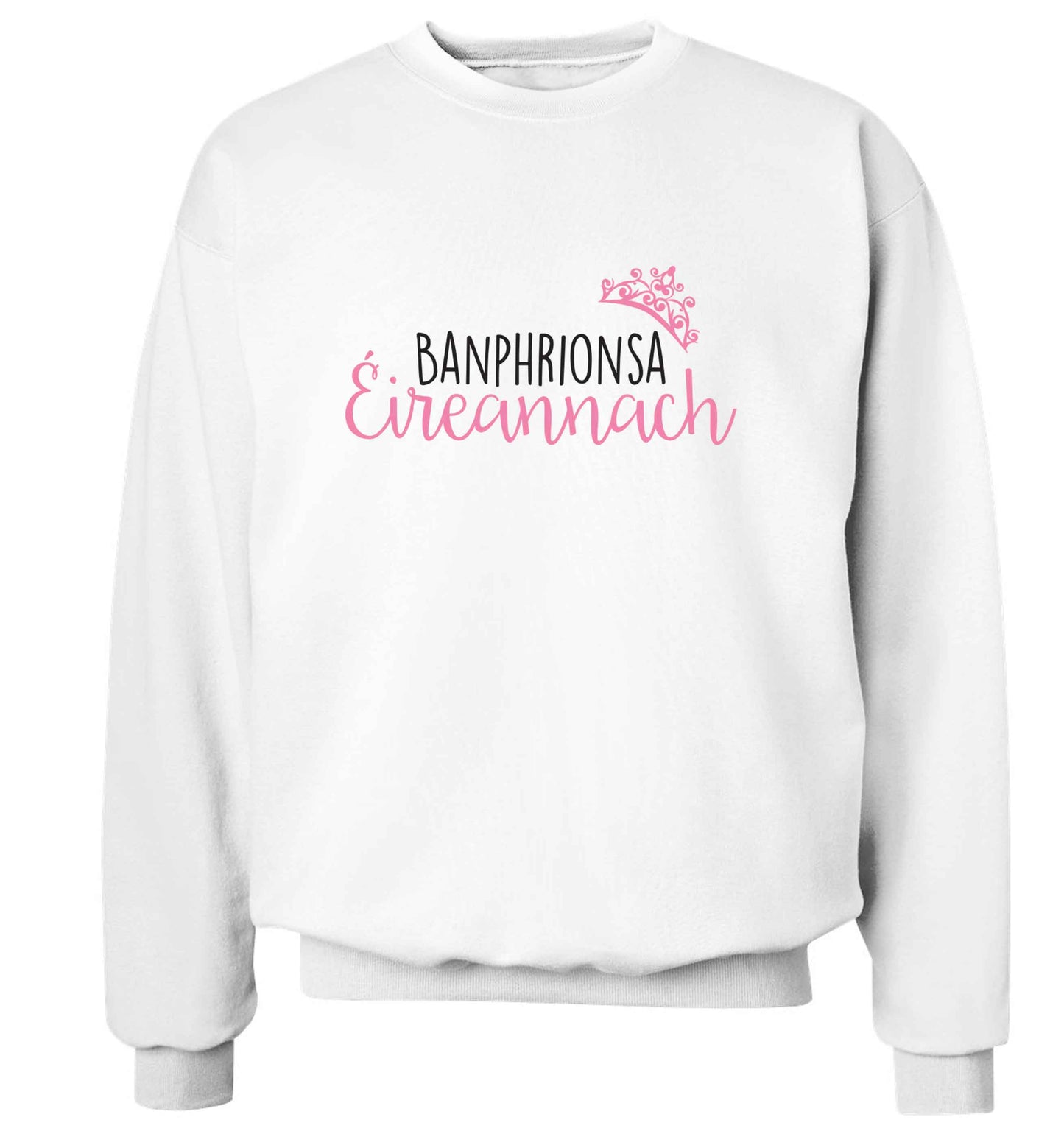 Banphrionsa eireannach adult's unisex white sweater 2XL