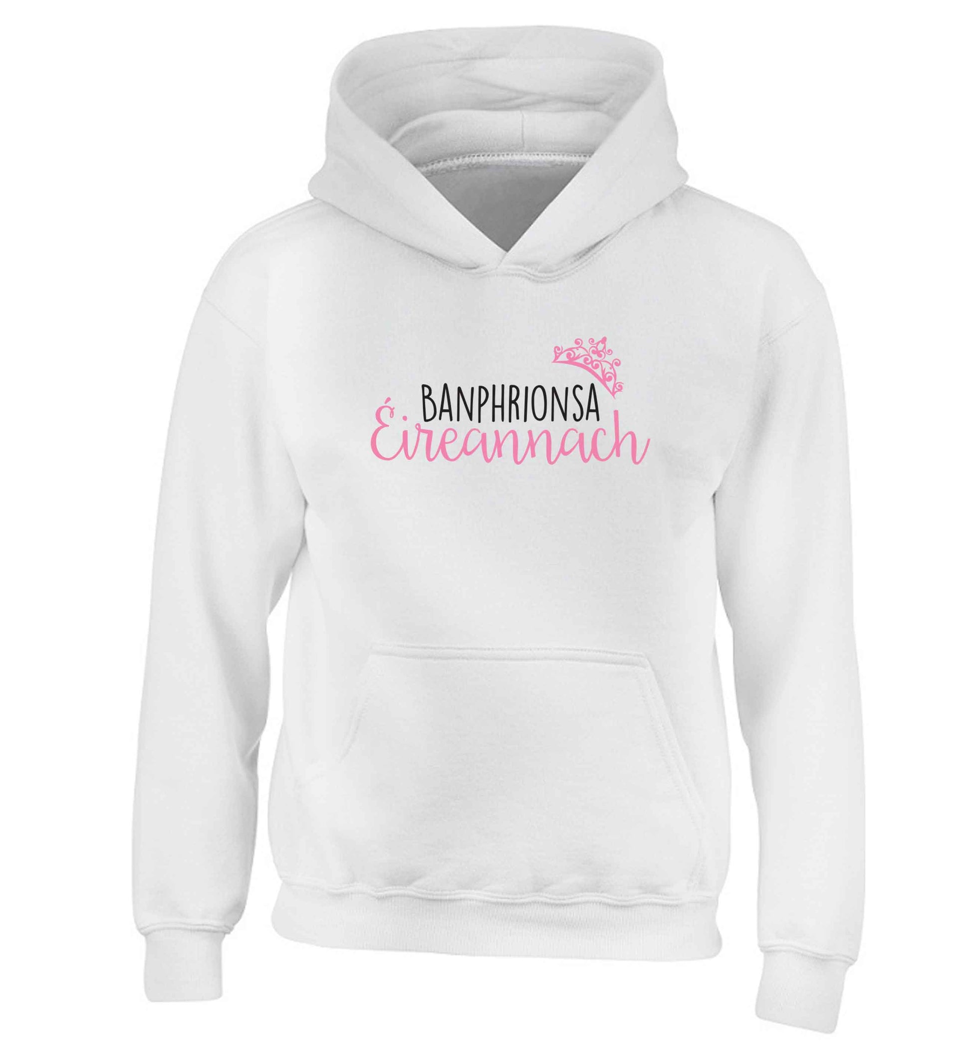 Banphrionsa eireannach children's white hoodie 12-13 Years