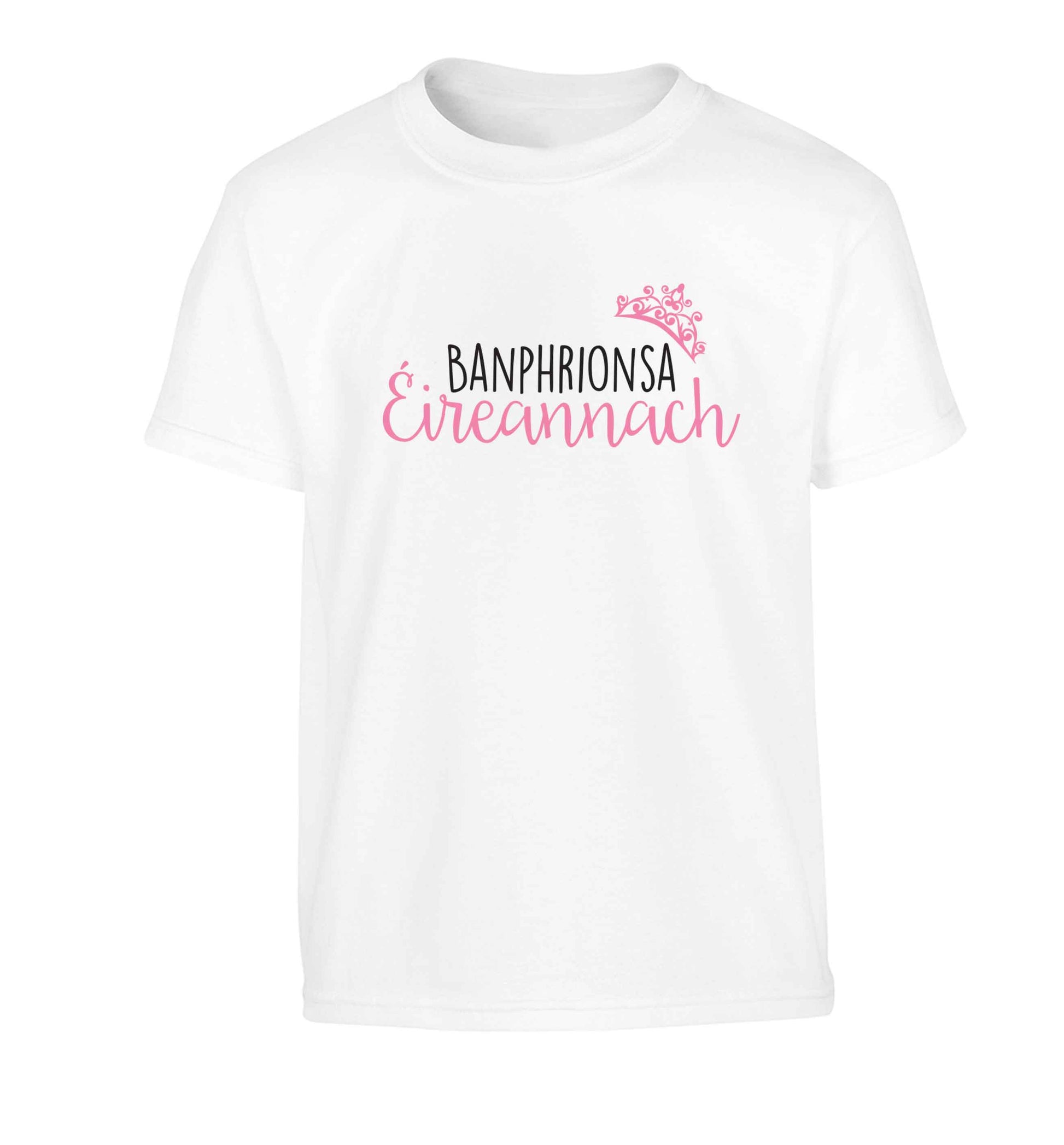 Banphrionsa eireannach Children's white Tshirt 12-13 Years