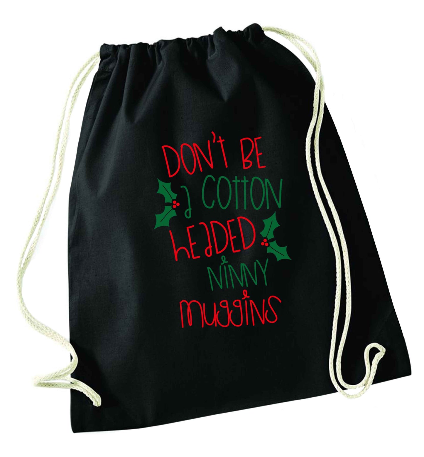 Too Late to be Good black drawstring bag