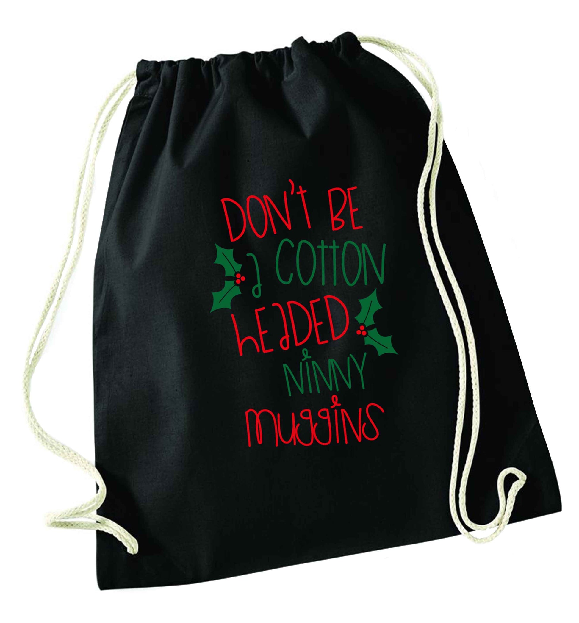 Too Late to be Good black drawstring bag