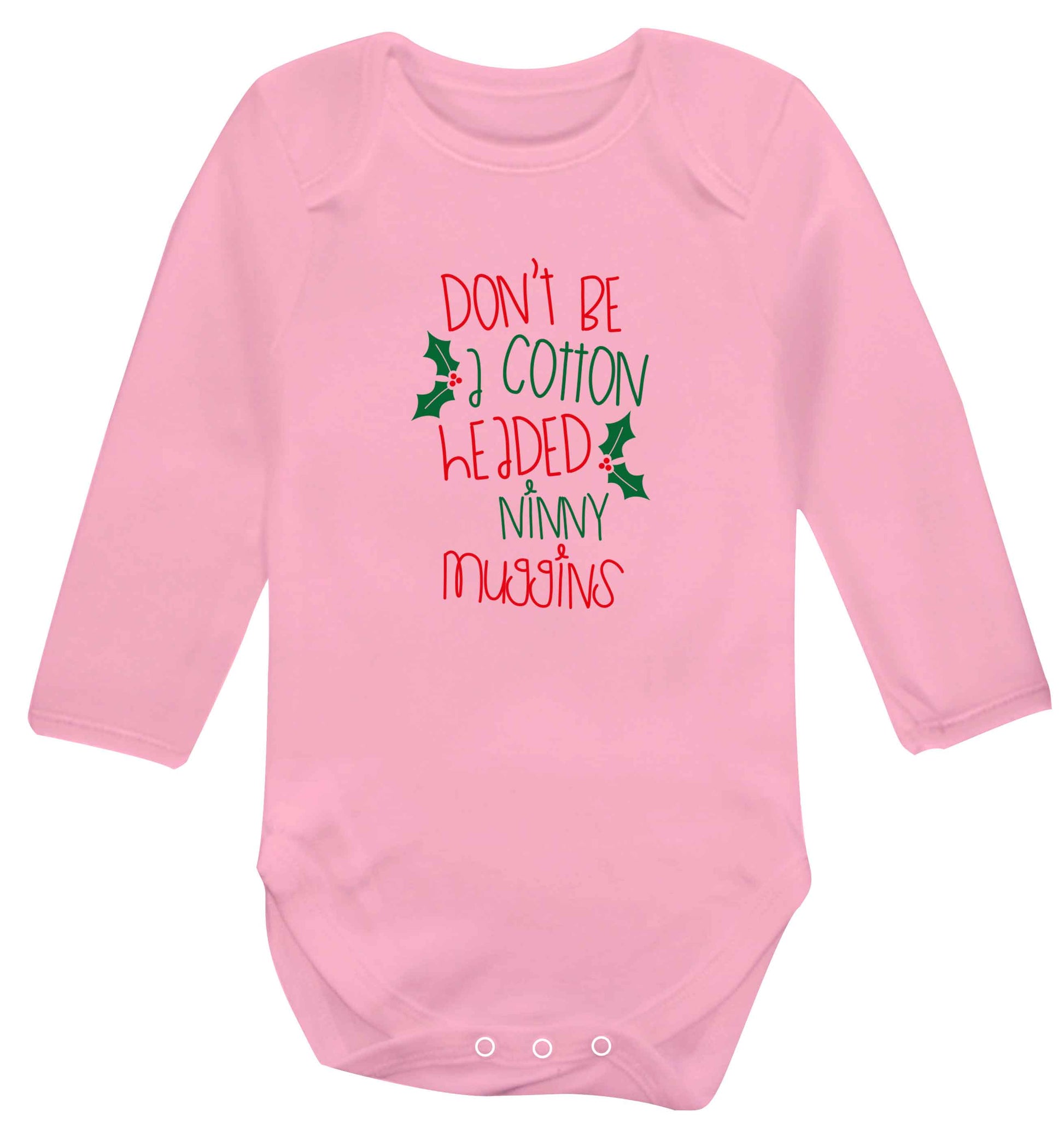 Too Late to be Good baby vest long sleeved pale pink 6-12 months