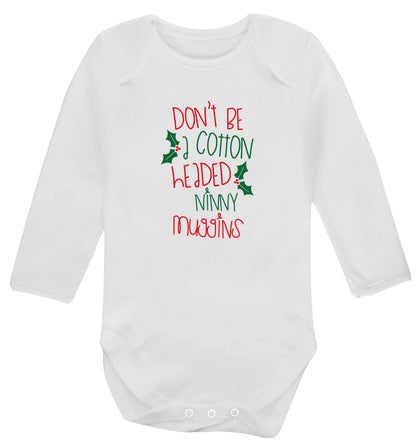 Too Late to be Good baby vest long sleeved white 6-12 months