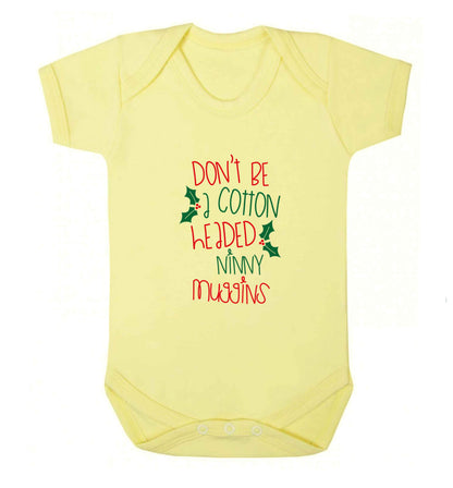 Too Late to be Good baby vest pale yellow 18-24 months