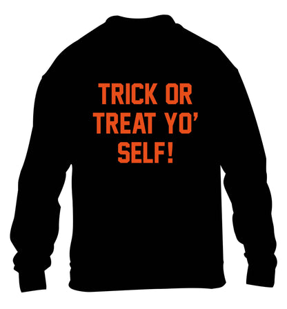 Trick or Treat Yo' Self children's black sweater 12-13 Years
