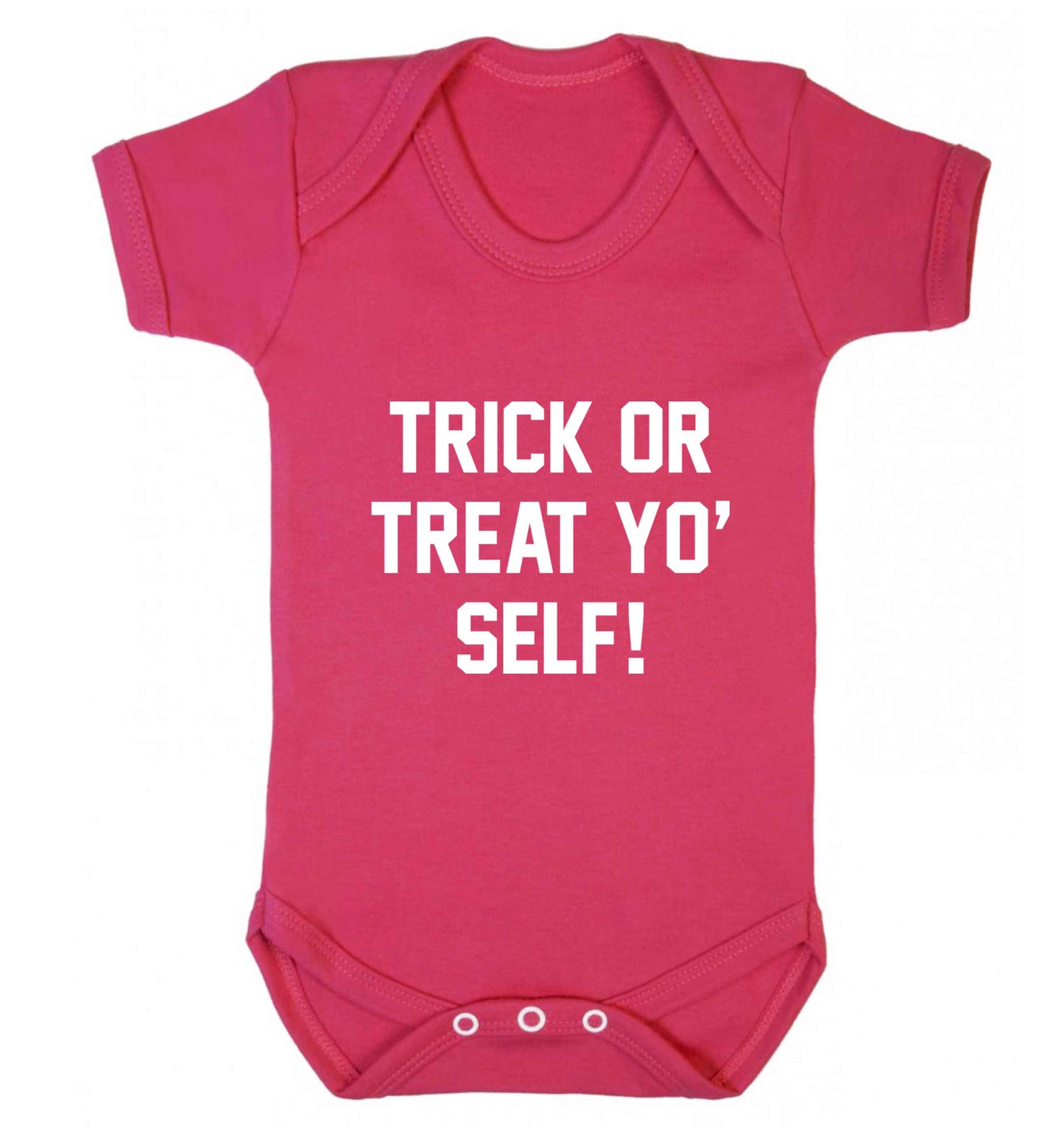 Trick or Treat Yo' Self baby vest dark pink 18-24 months