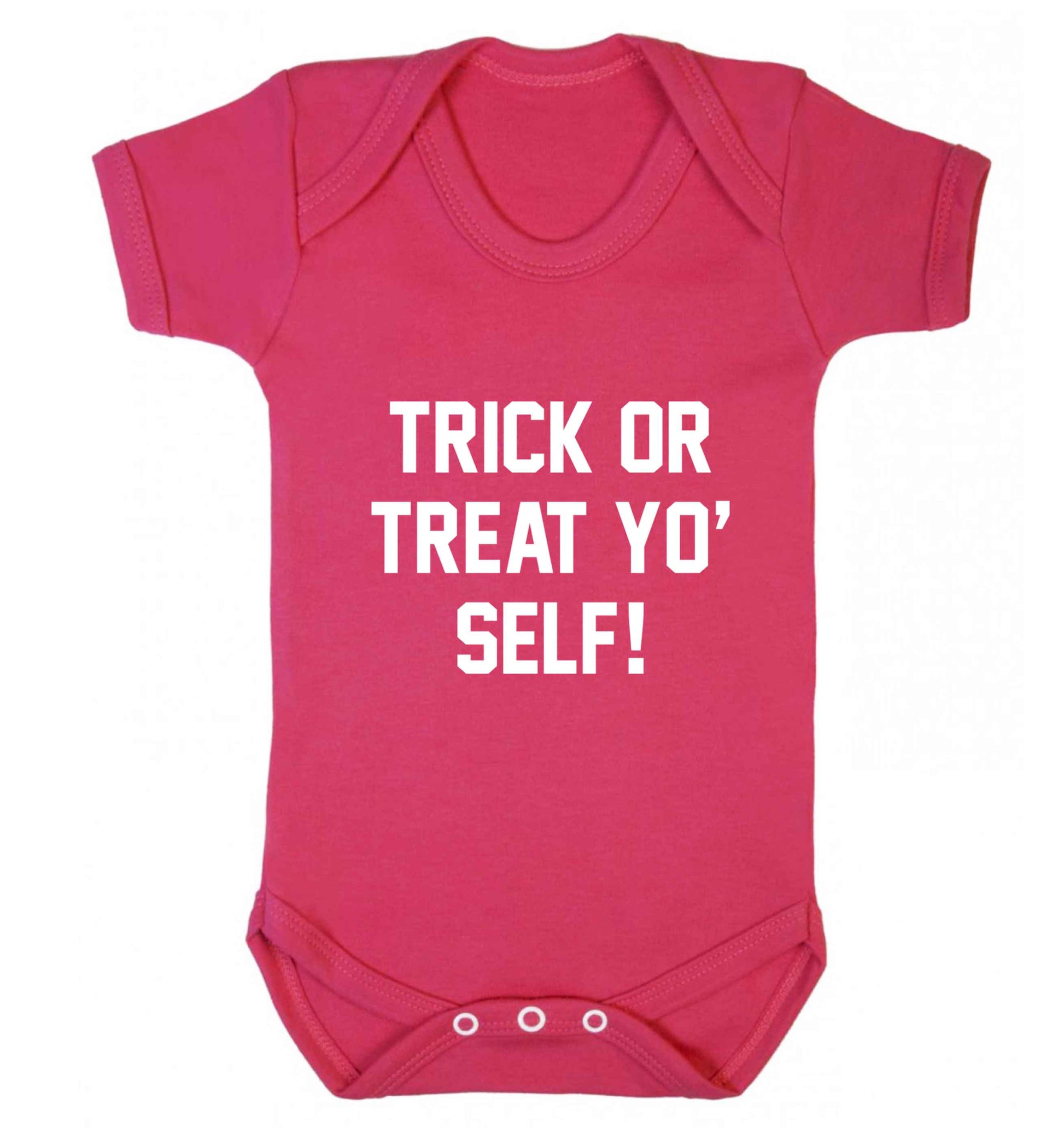 Trick or Treat Yo' Self baby vest dark pink 18-24 months