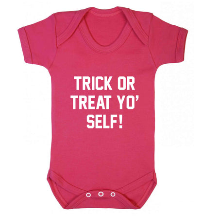 Trick or Treat Yo' Self baby vest dark pink 18-24 months
