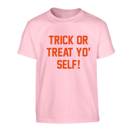 Trick or Treat Yo' Self Children's light pink Tshirt 12-13 Years