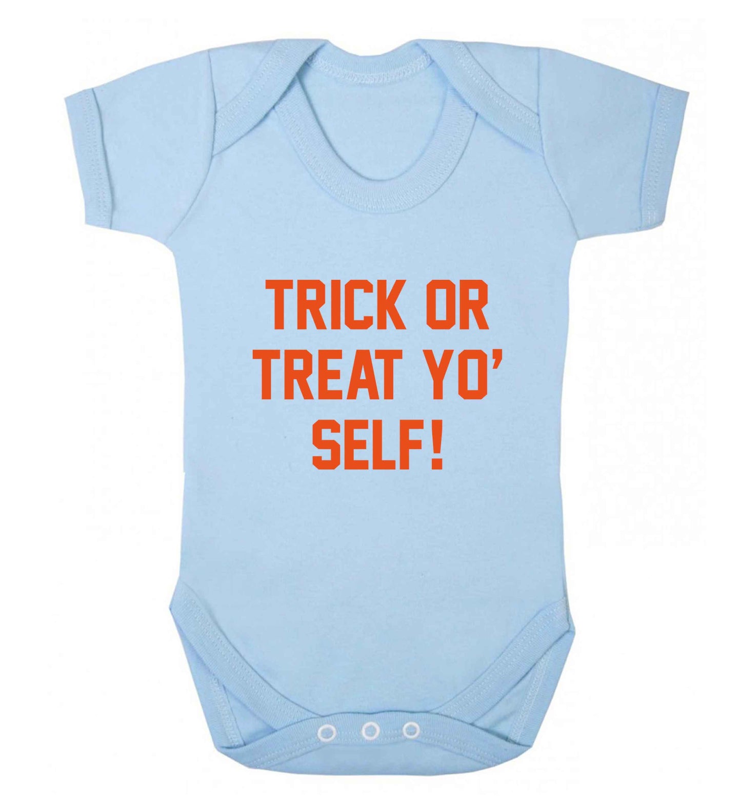 Trick or Treat Yo' Self baby vest pale blue 18-24 months