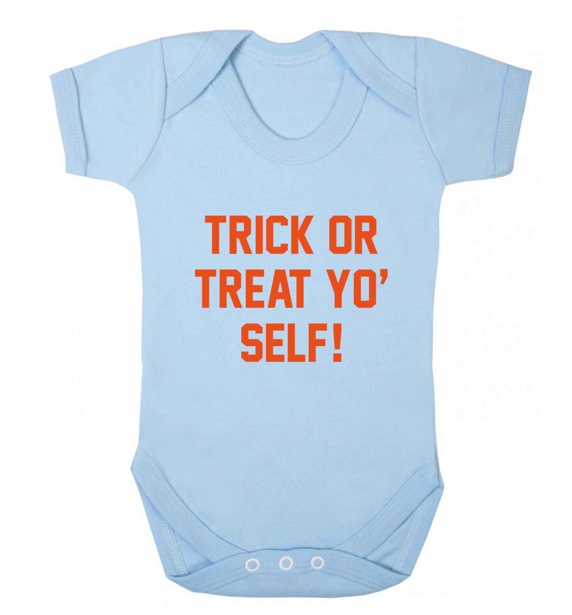 Trick or Treat Yo' Self baby vest pale blue 18-24 months