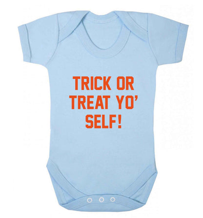 Trick or Treat Yo' Self baby vest pale blue 18-24 months