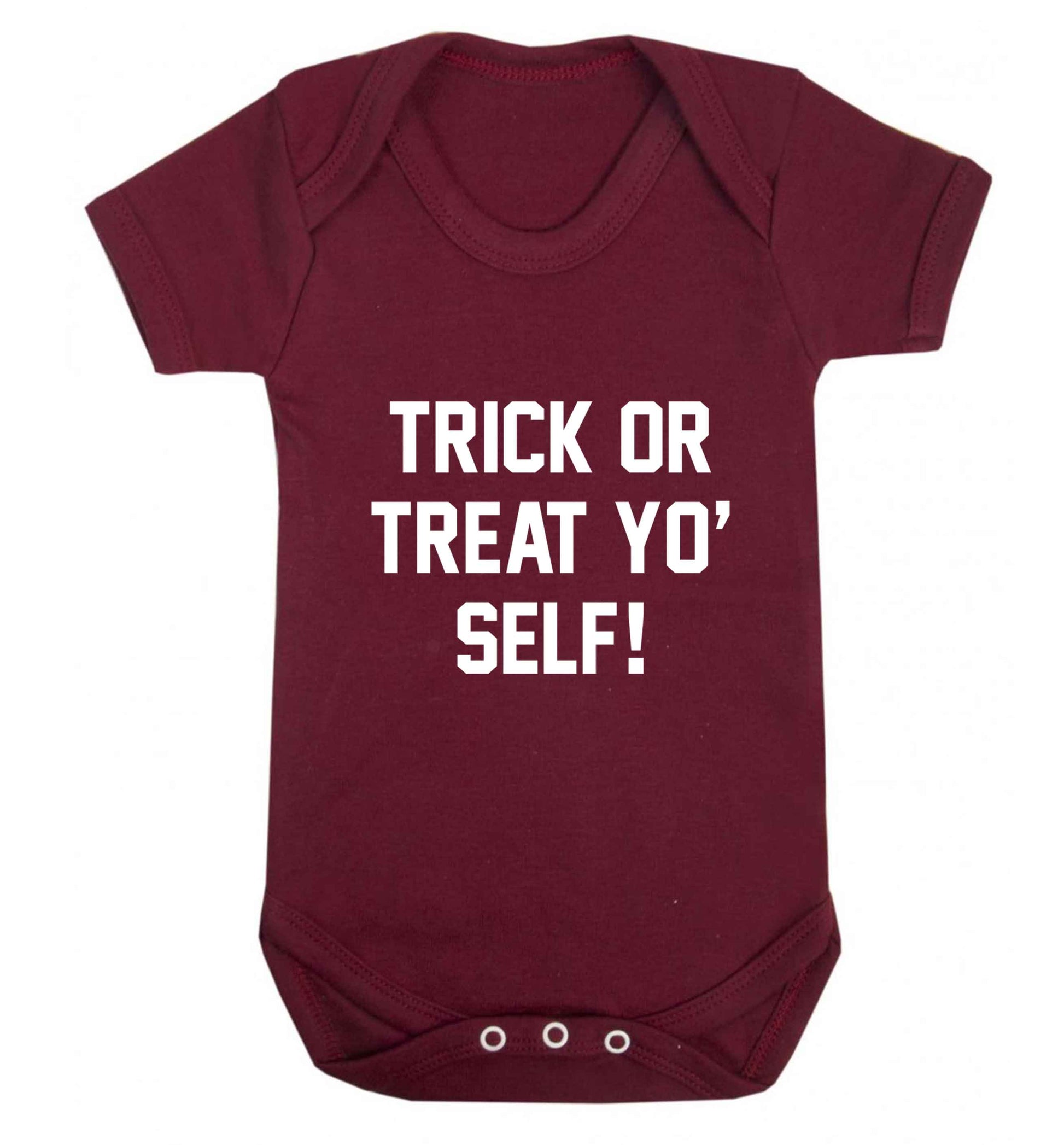 Trick or Treat Yo' Self baby vest maroon 18-24 months