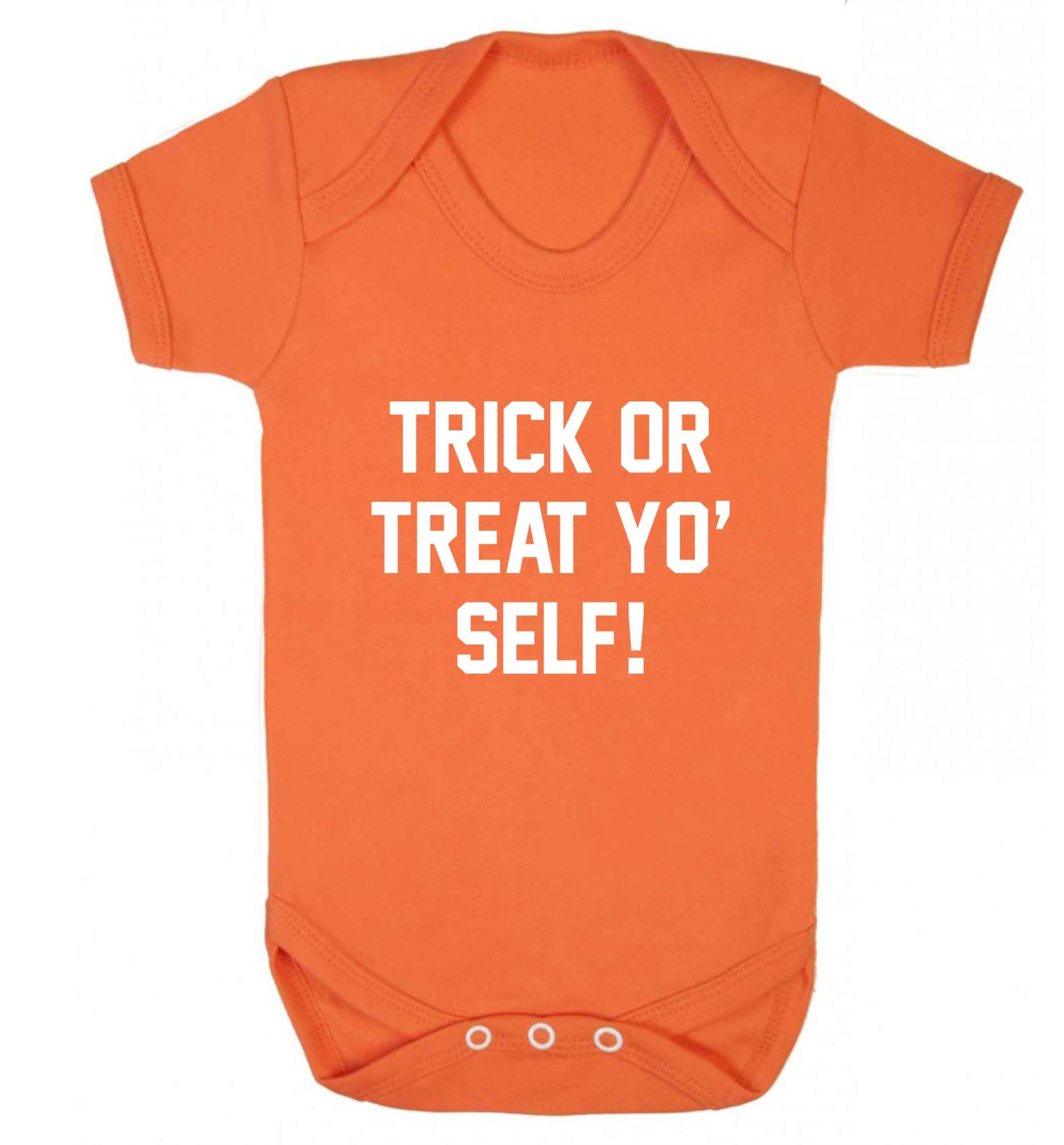Trick or Treat Yo' Self baby vest orange 18-24 months