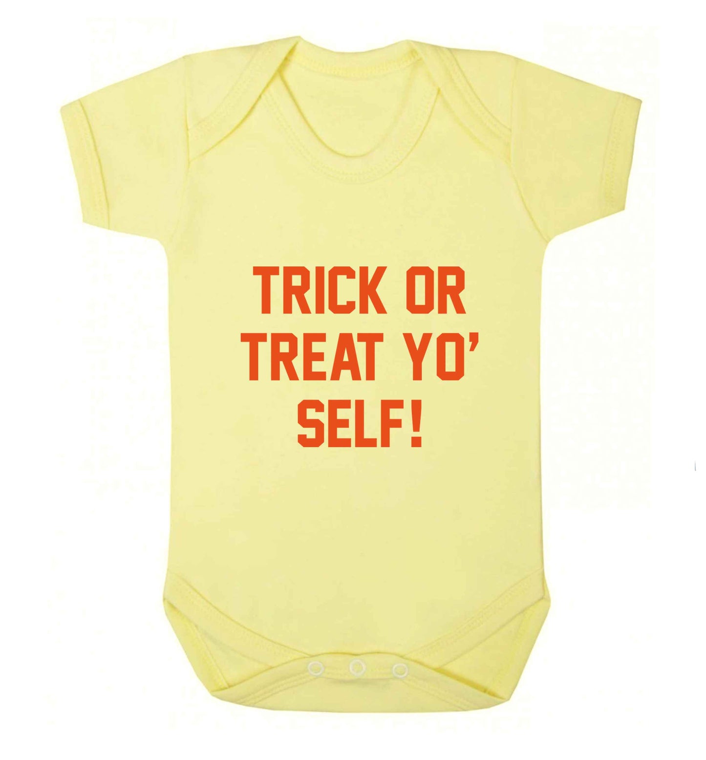 Trick or Treat Yo' Self baby vest pale yellow 18-24 months