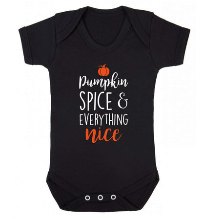 Pumpkin spice and everything nice Baby Vest black 18-24 months