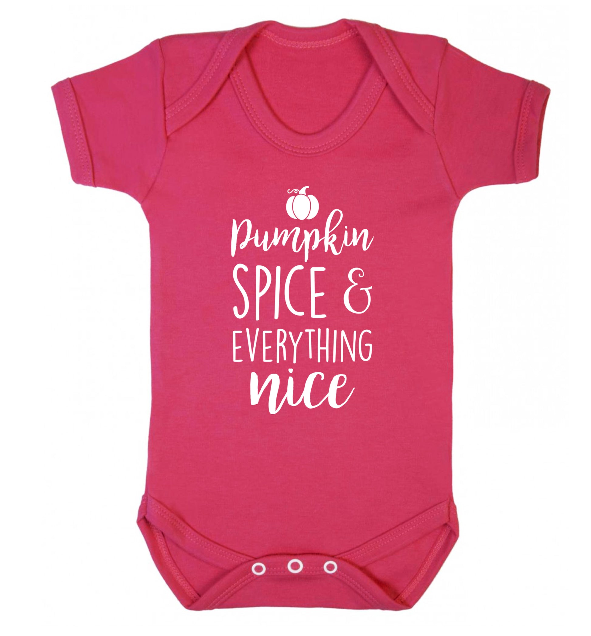 Pumpkin spice and everything nice Baby Vest dark pink 18-24 months