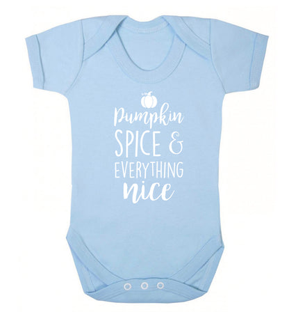Pumpkin spice and everything nice Baby Vest pale blue 18-24 months