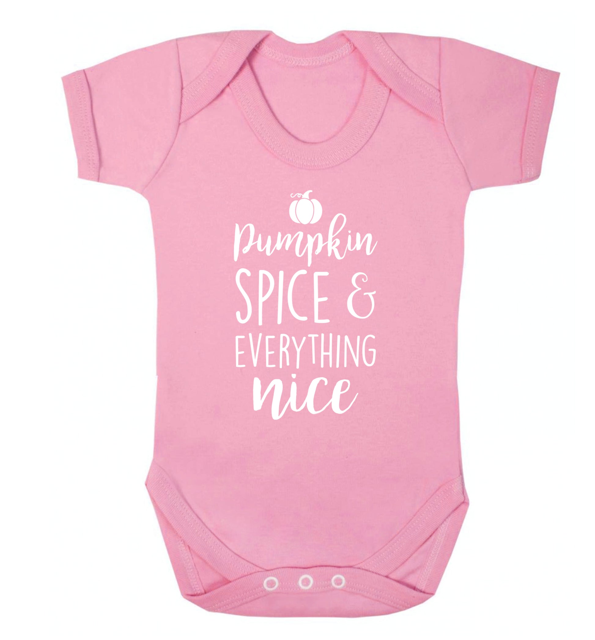 Pumpkin spice and everything nice Baby Vest pale pink 18-24 months