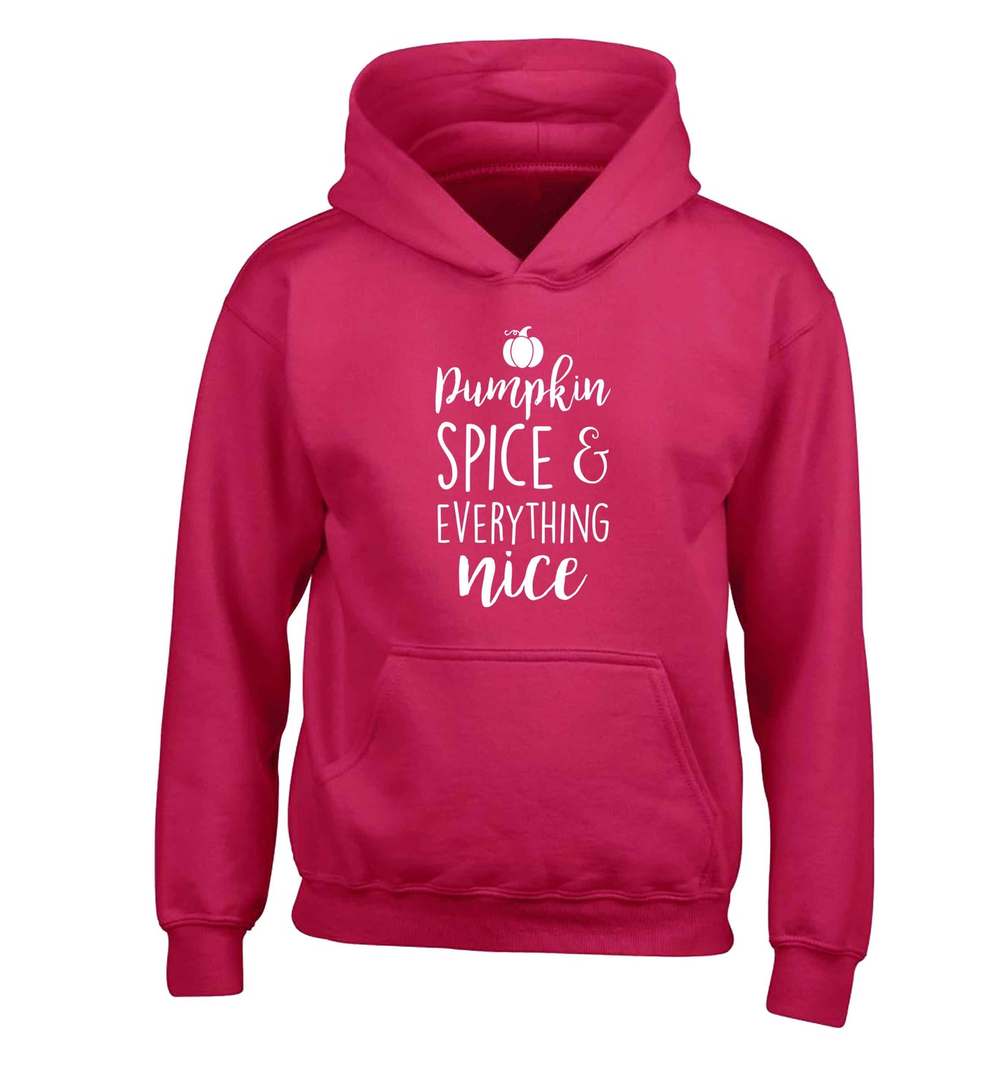 Pumpkin Spice Nice children's pink hoodie 12-13 Years