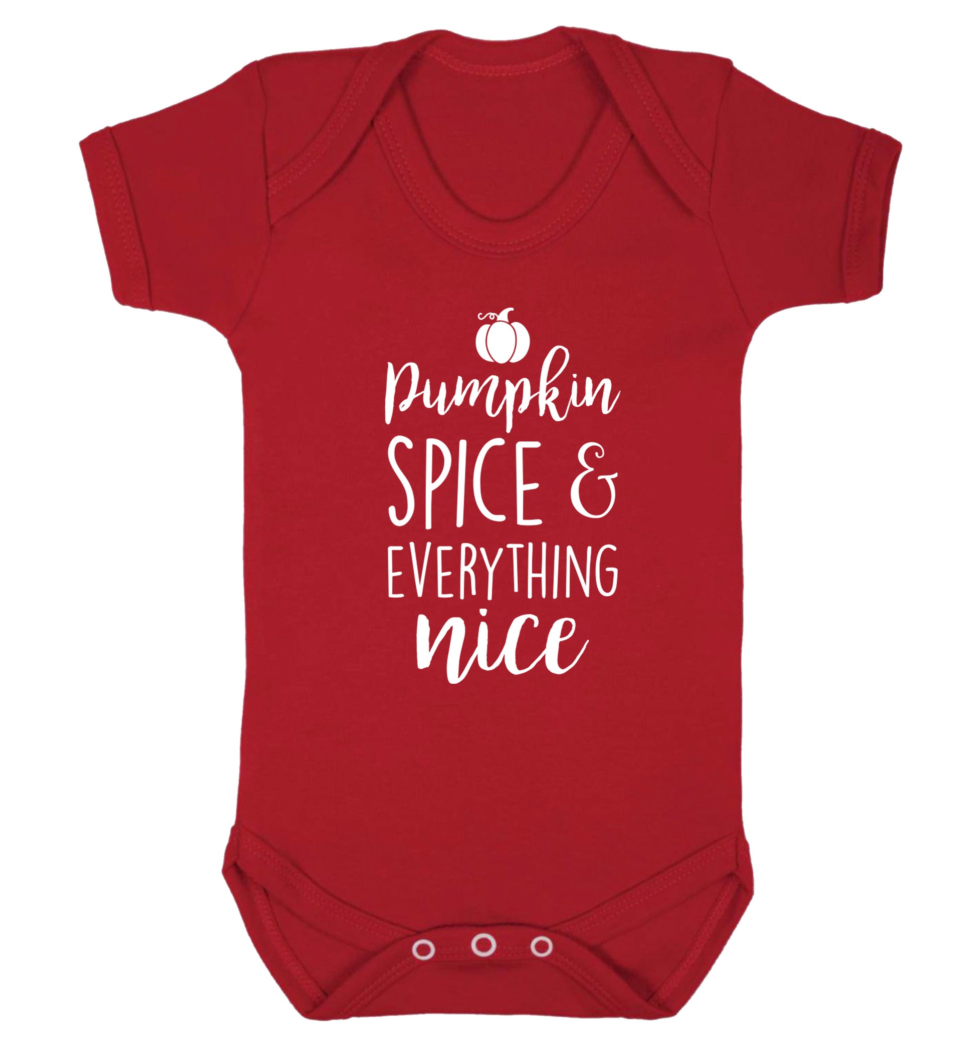 Pumpkin spice and everything nice Baby Vest red 18-24 months