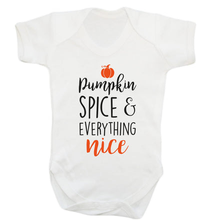 Pumpkin spice and everything nice Baby Vest white 18-24 months