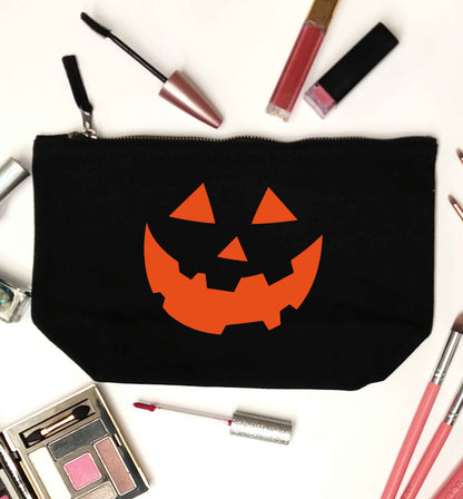 Pumpkin Spice Nice black makeup bag