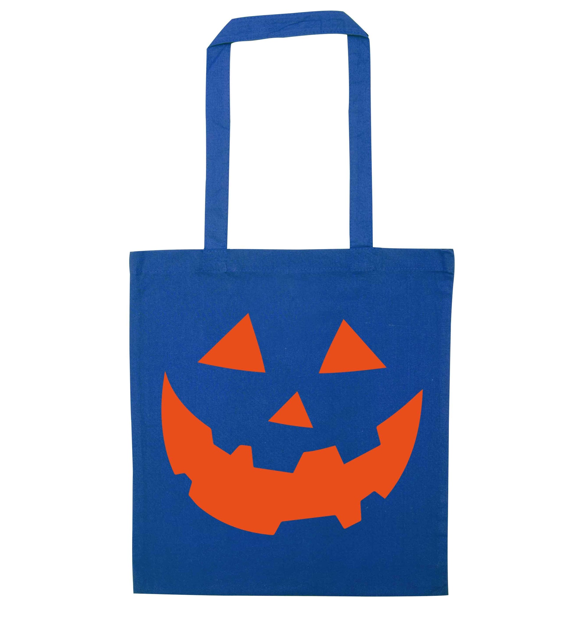 Pumpkin Spice Nice blue tote bag