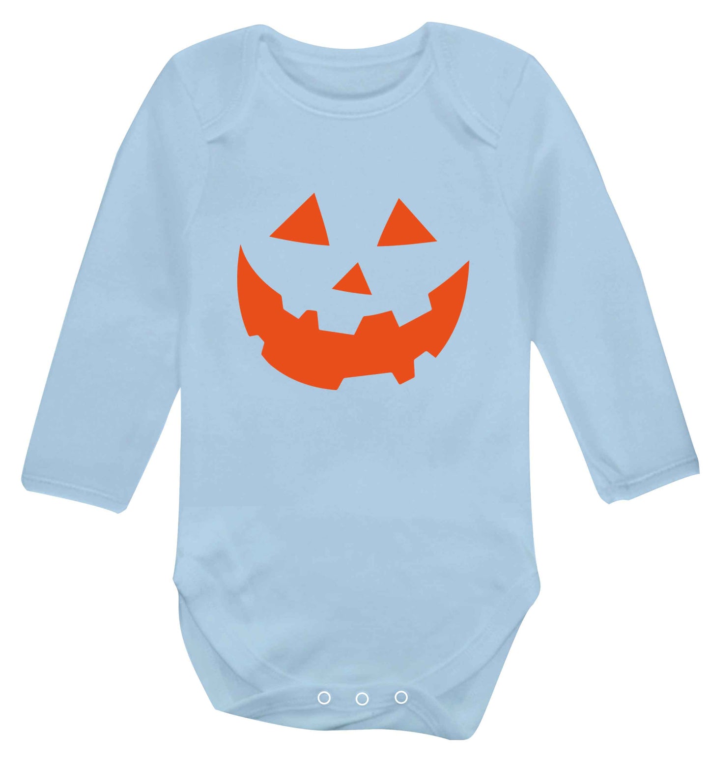 Pumpkin Spice Nice baby vest long sleeved pale blue 6-12 months