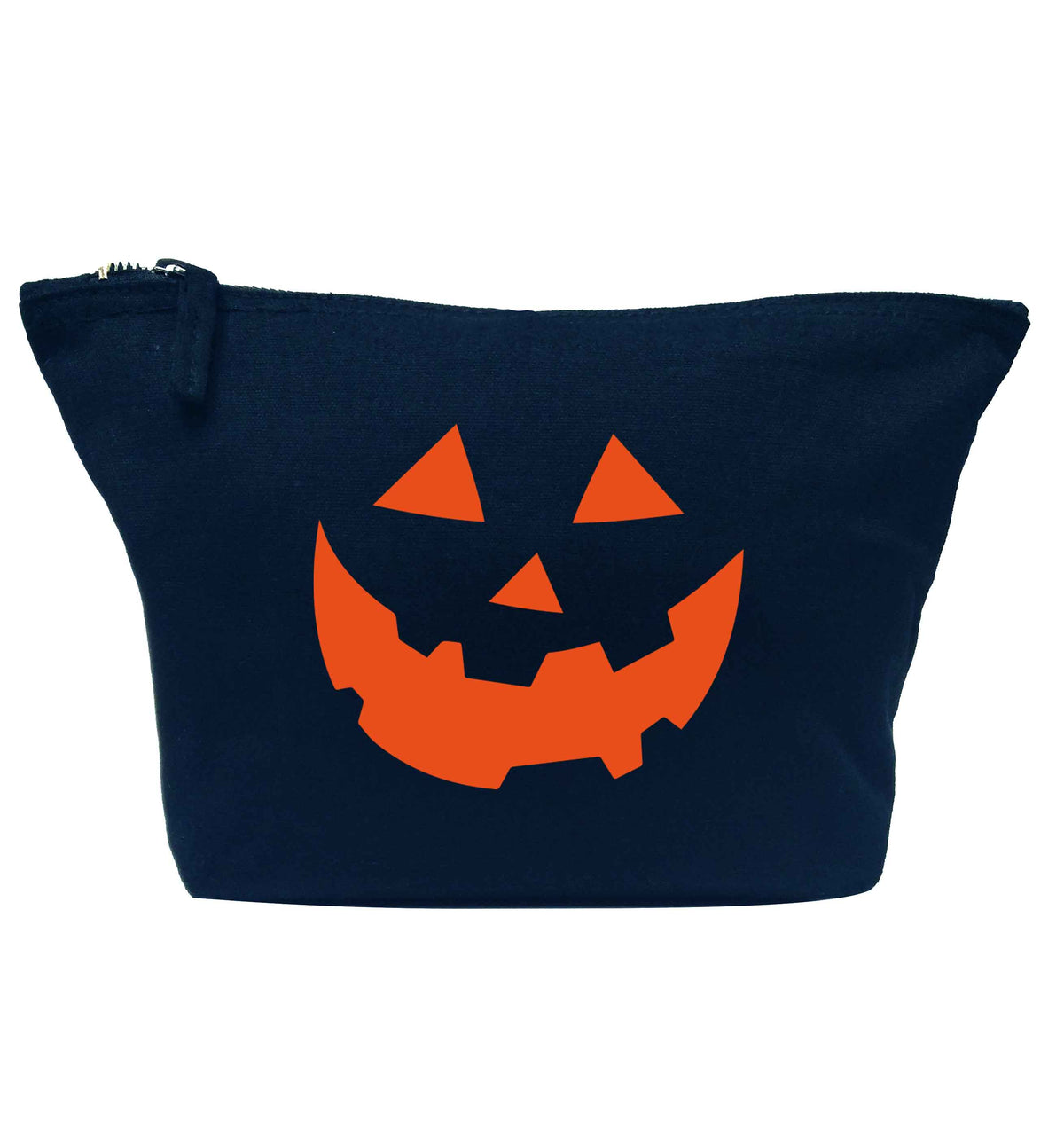 Pumpkin Spice Nice navy makeup bag