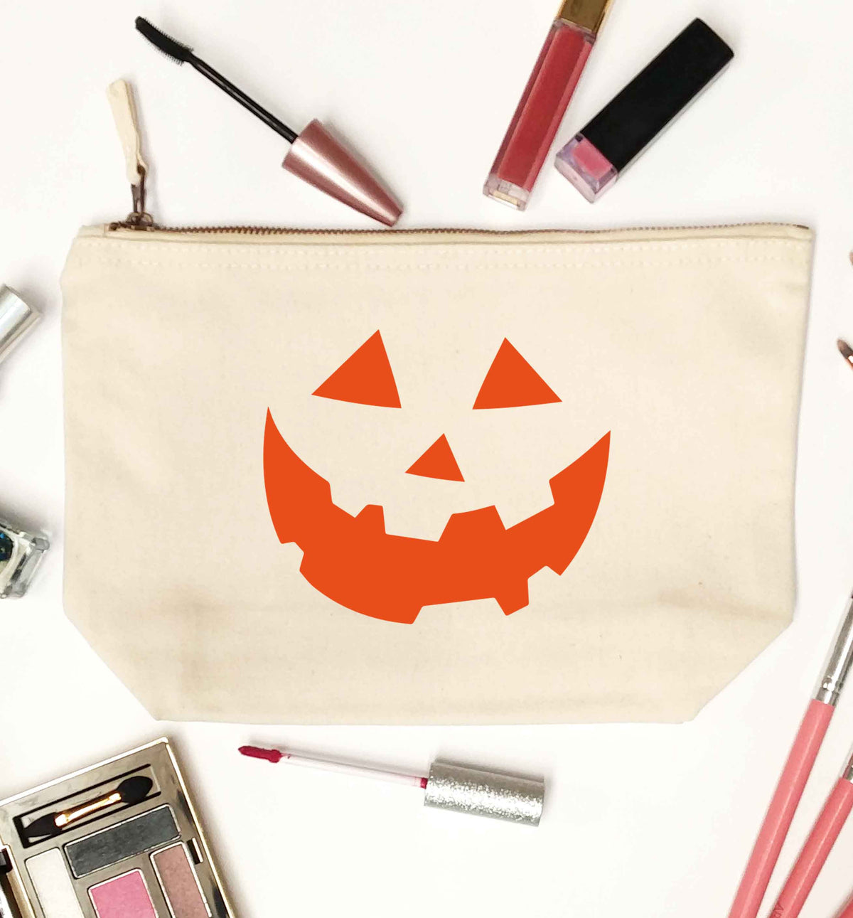 Pumpkin Spice Nice natural makeup bag