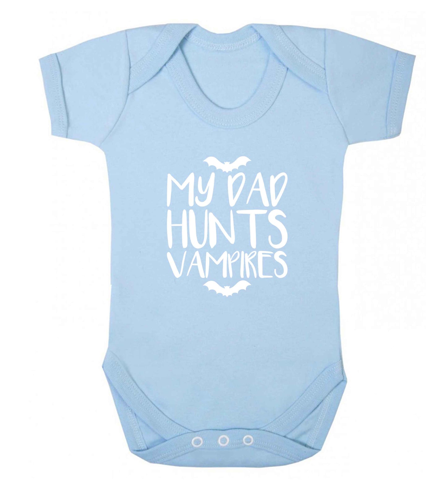 My dad hunts vampires baby vest pale blue 18-24 months