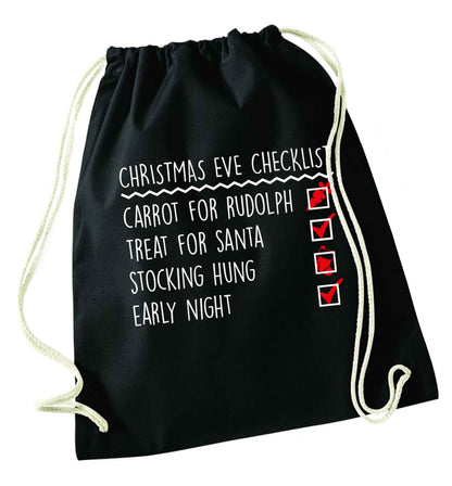 Candy Canes Candy Corns black drawstring bag