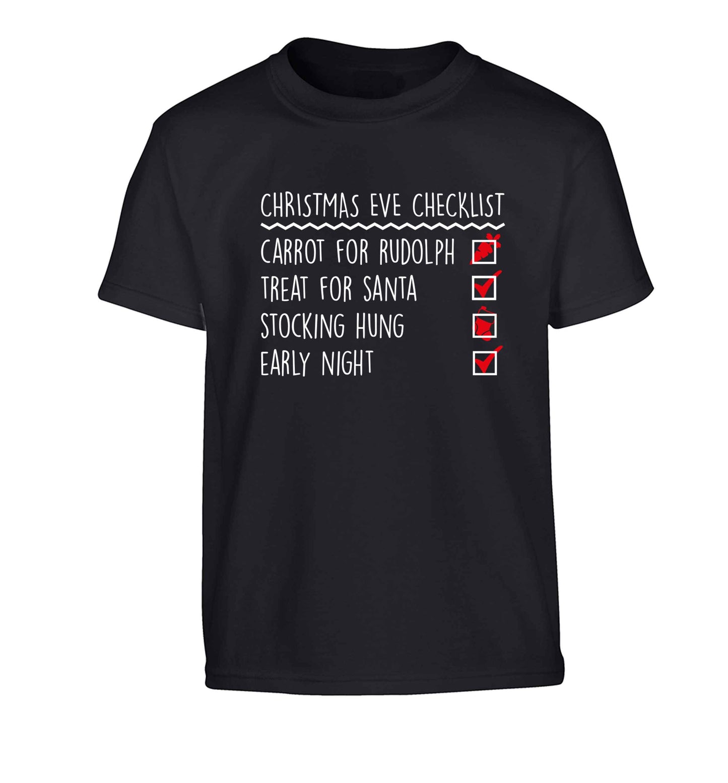Candy Canes Candy Corns Children's black Tshirt 12-13 Years