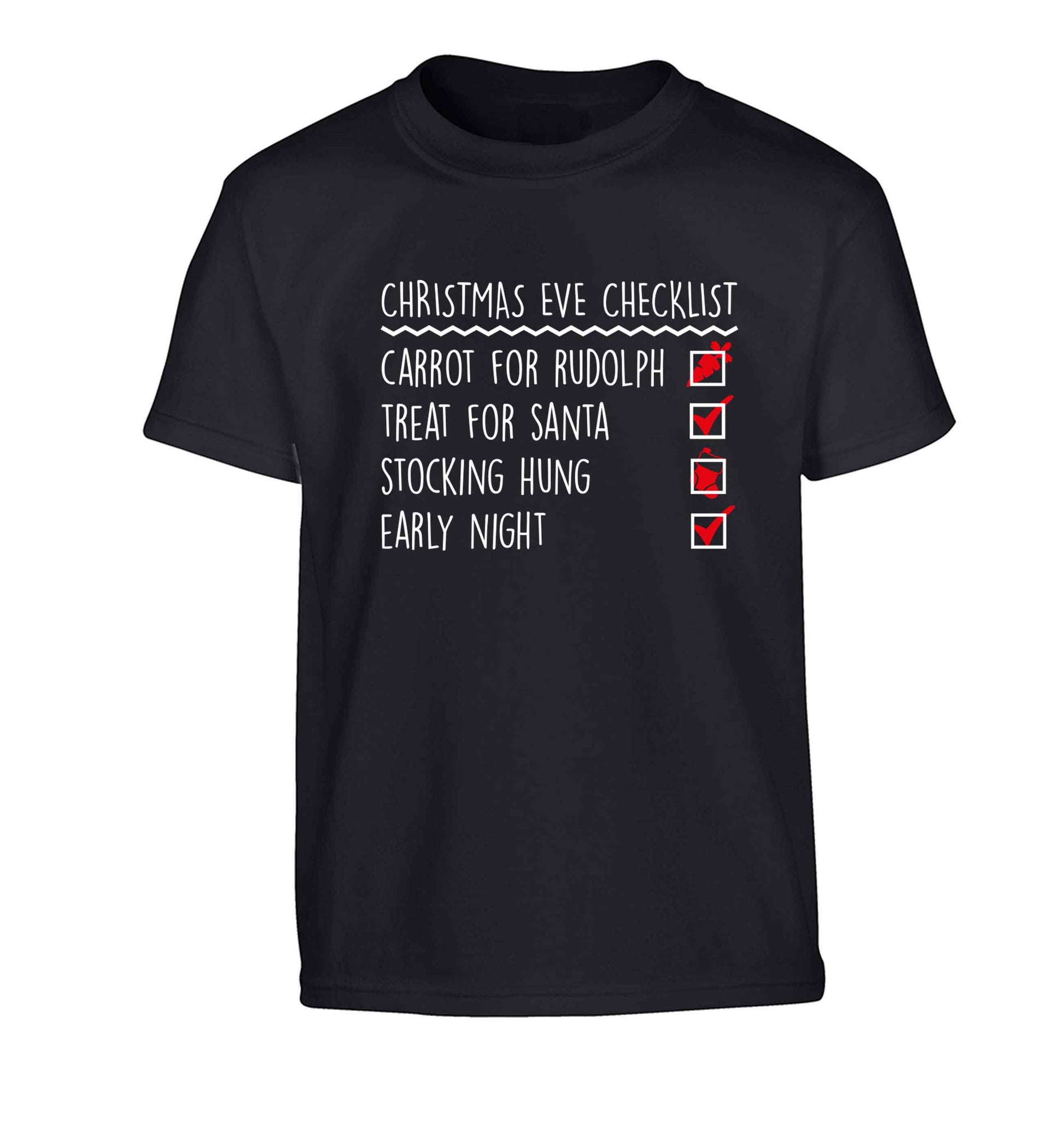 Candy Canes Candy Corns Children's black Tshirt 12-13 Years
