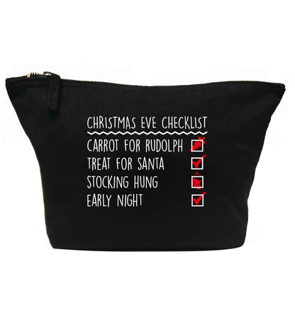 Christmas eve checklist | Makeup / wash bag