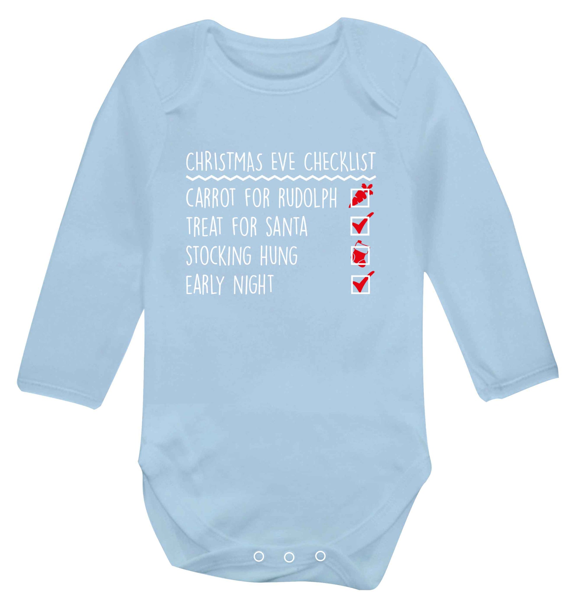 Candy Canes Candy Corns baby vest long sleeved pale blue 6-12 months