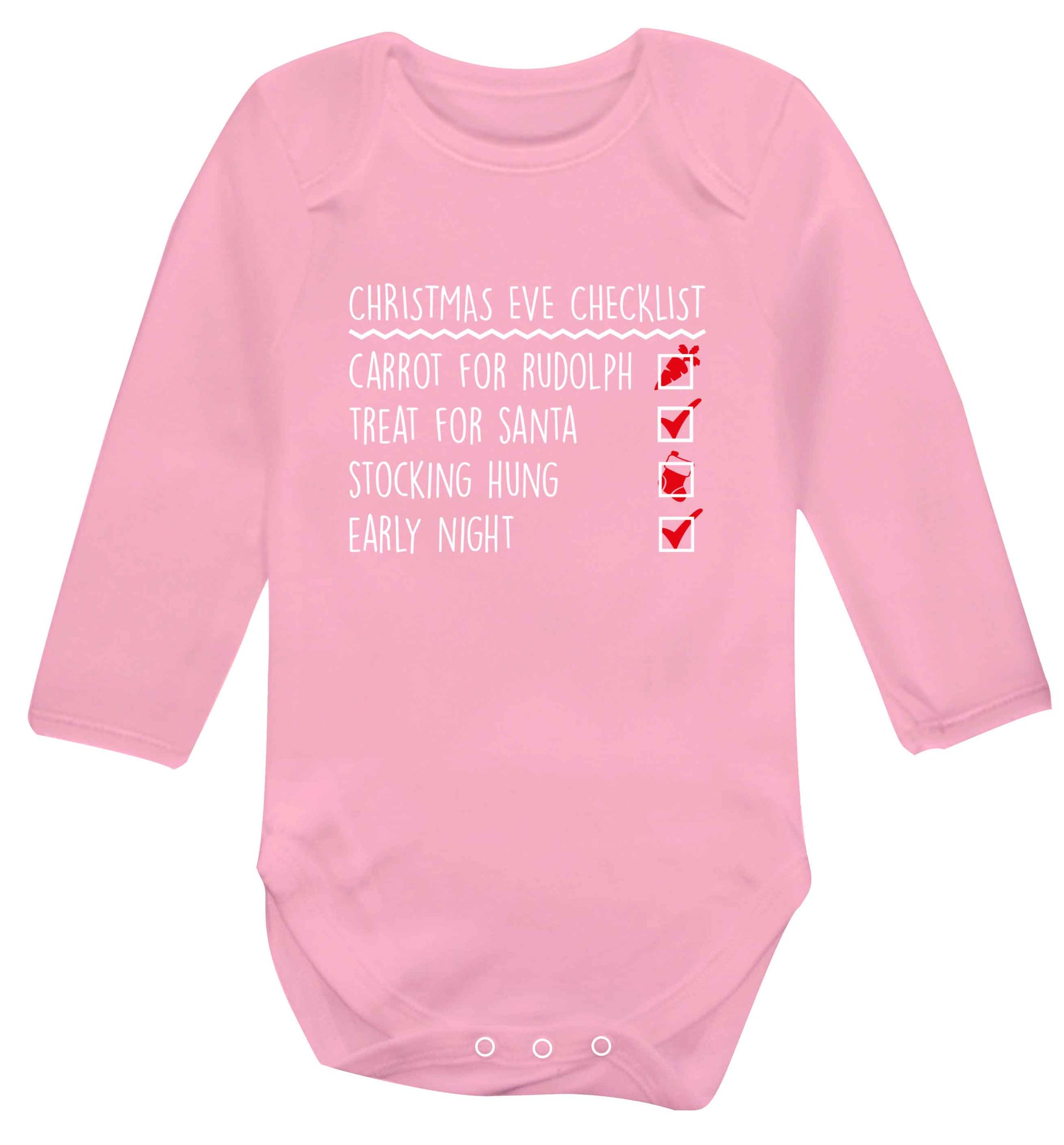 Candy Canes Candy Corns baby vest long sleeved pale pink 6-12 months