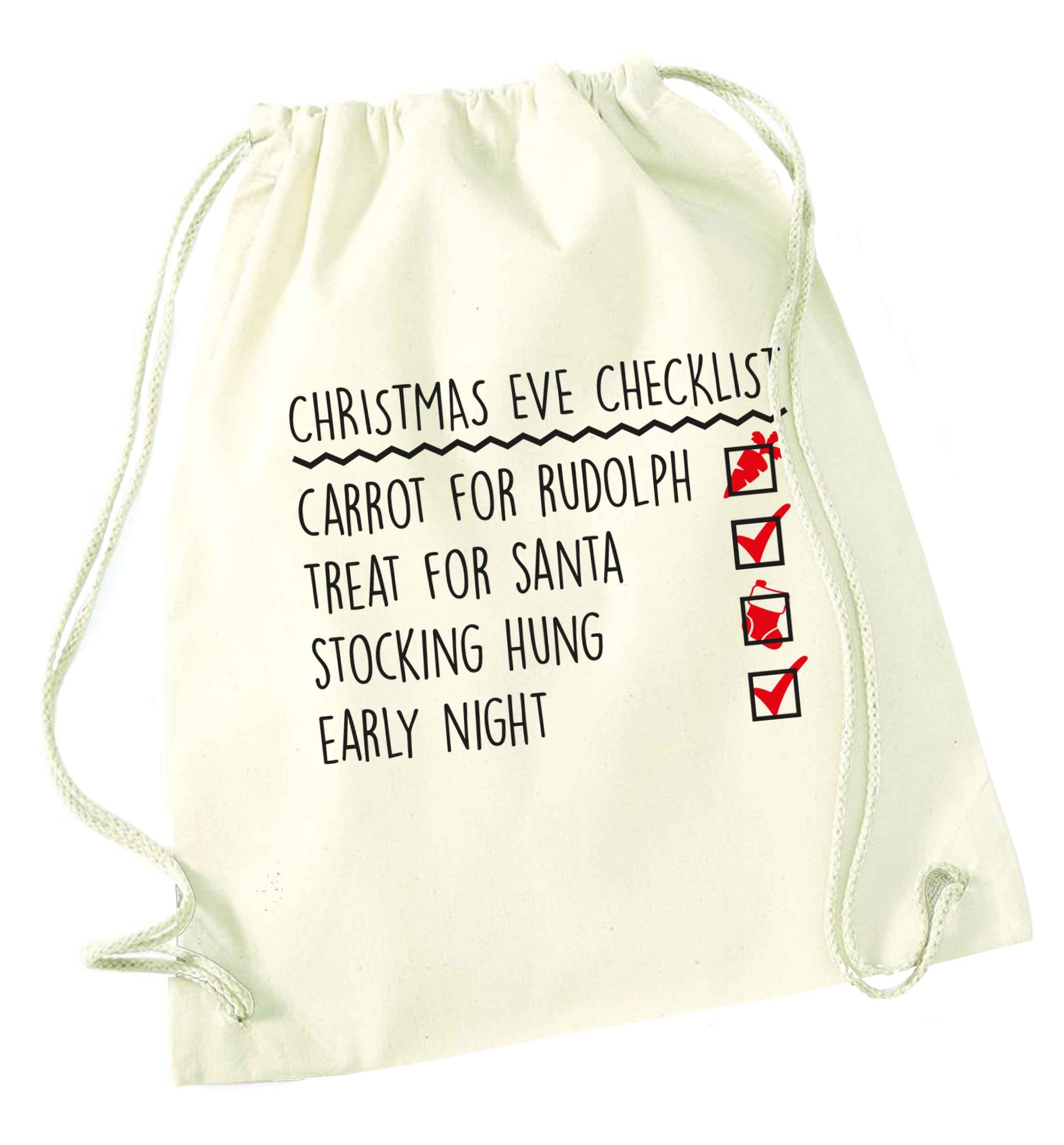 Candy Canes Candy Corns natural drawstring bag