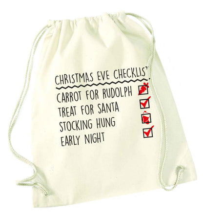 Candy Canes Candy Corns natural drawstring bag