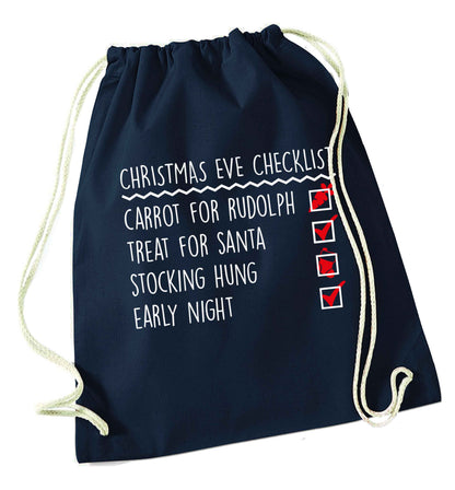 Candy Canes Candy Corns navy drawstring bag