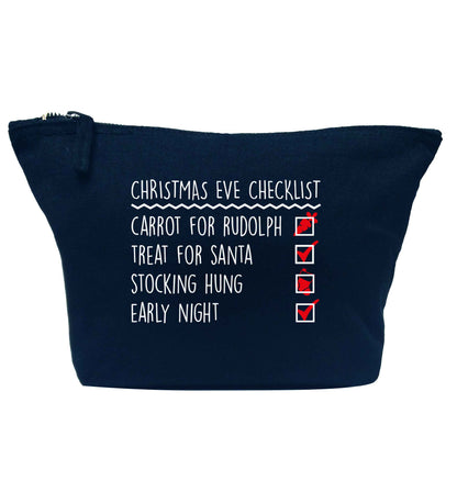 Candy Canes Candy Corns navy makeup bag