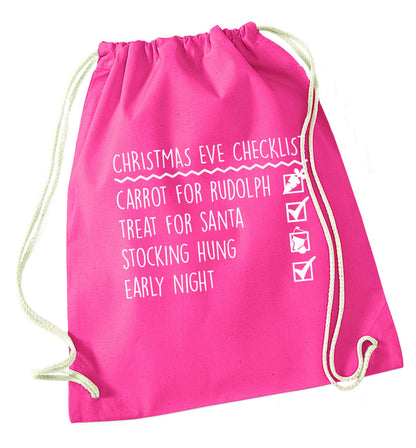 Candy Canes Candy Corns pink drawstring bag